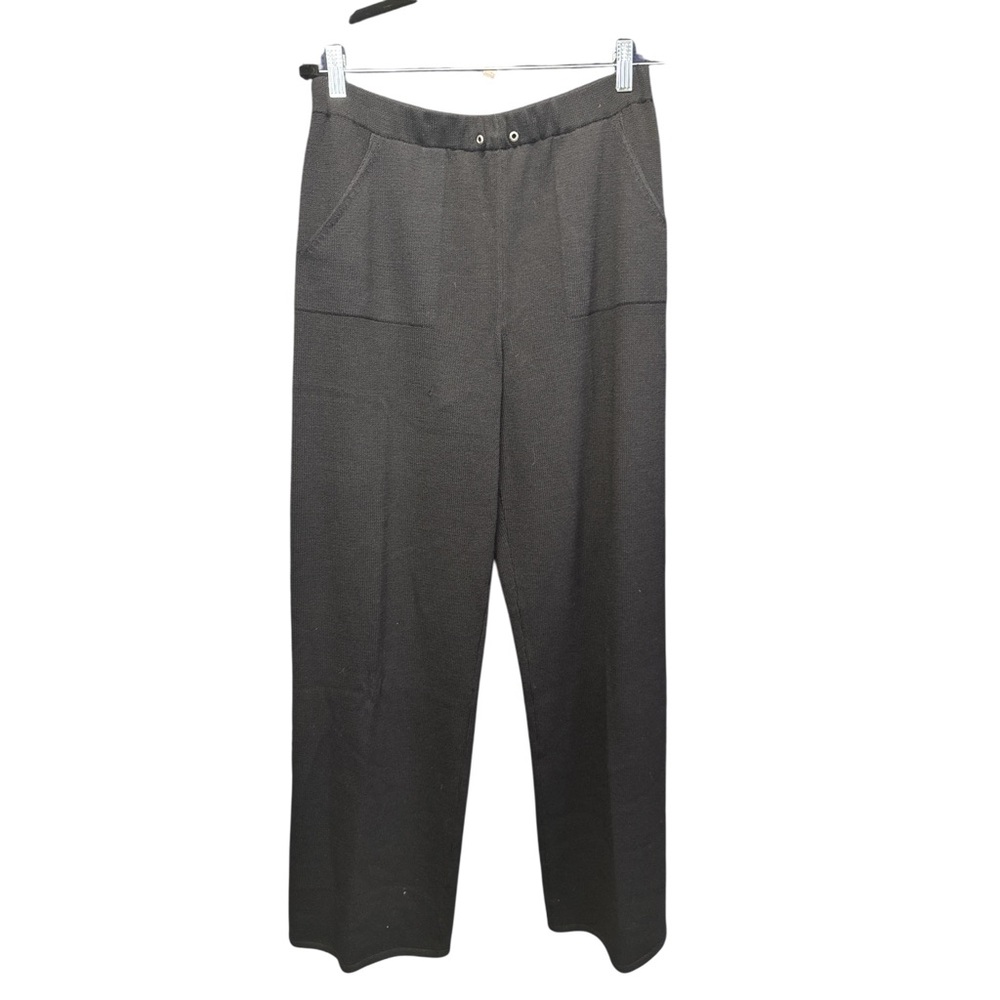 St John Sport Women’s  Black Knit Pants with‎ elastic waist Size Medium